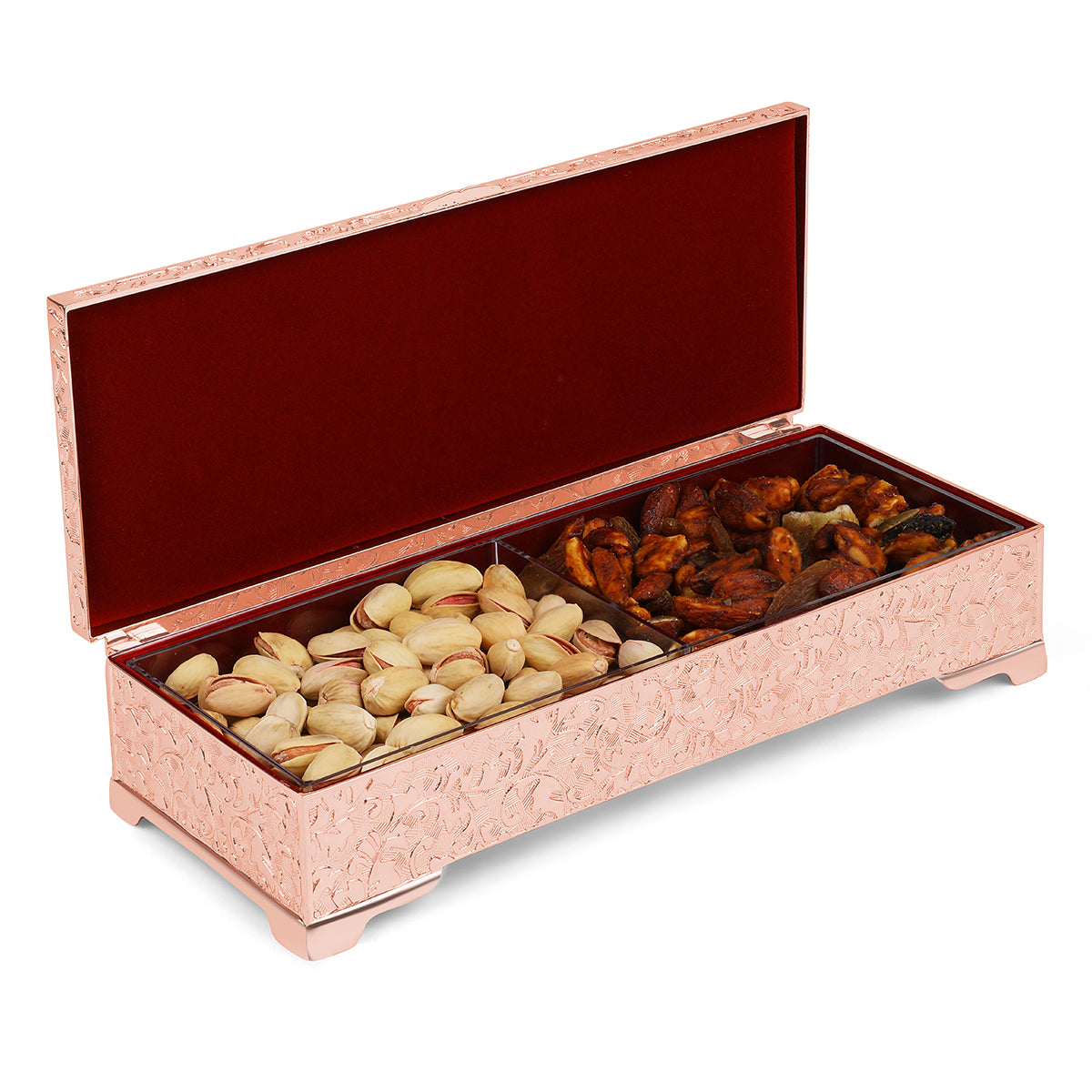 2 in 1 Rose Gold Dry Fruit Box