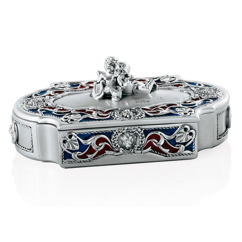 Buy Momentz Sliver Jewellery Box (Round Shape) - marriage gift/wedding gift/anniversary  gift/unique wedding gifts/luxury wedding gifts at Amazon.in