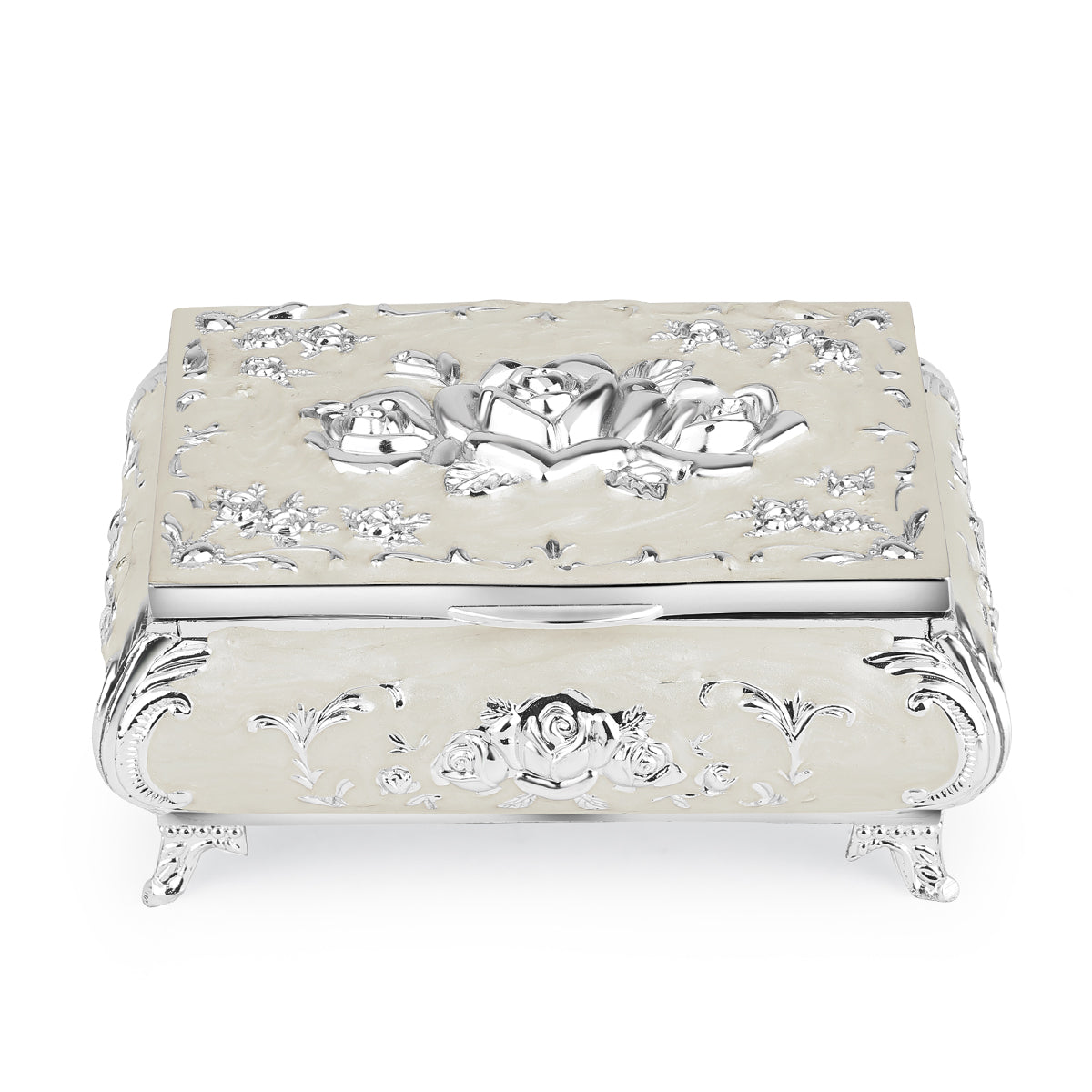 Enamel Rose Box White S