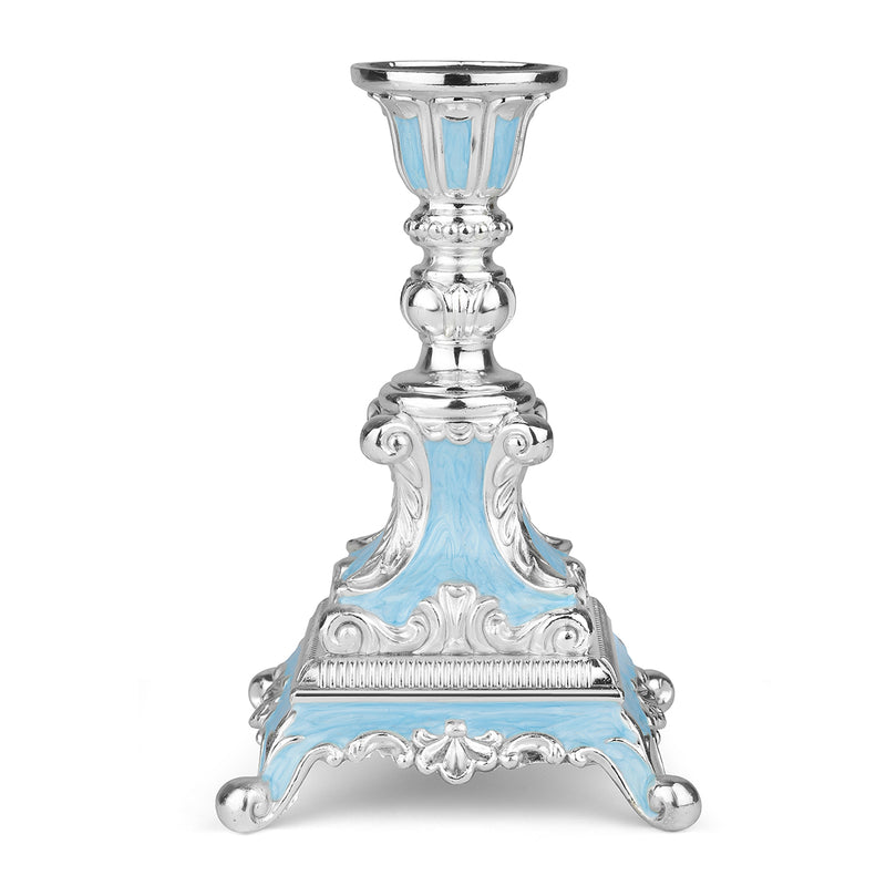 Enamel candle stand - Sky Blue