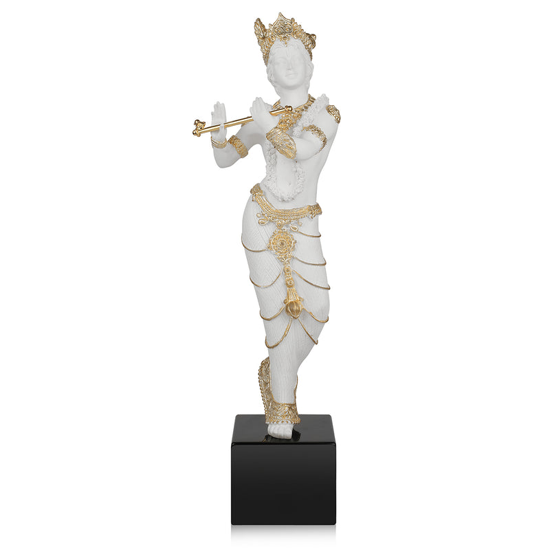 Standing Krishna White (h-48.5 cm)