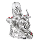 Ganesha standing with Shivling (h-20.5)- Silver