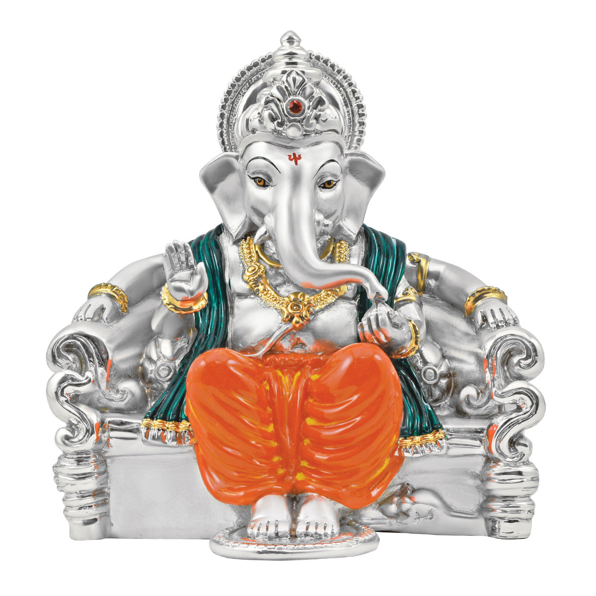 Sofa Ganesha (h-15 cm)- Colored