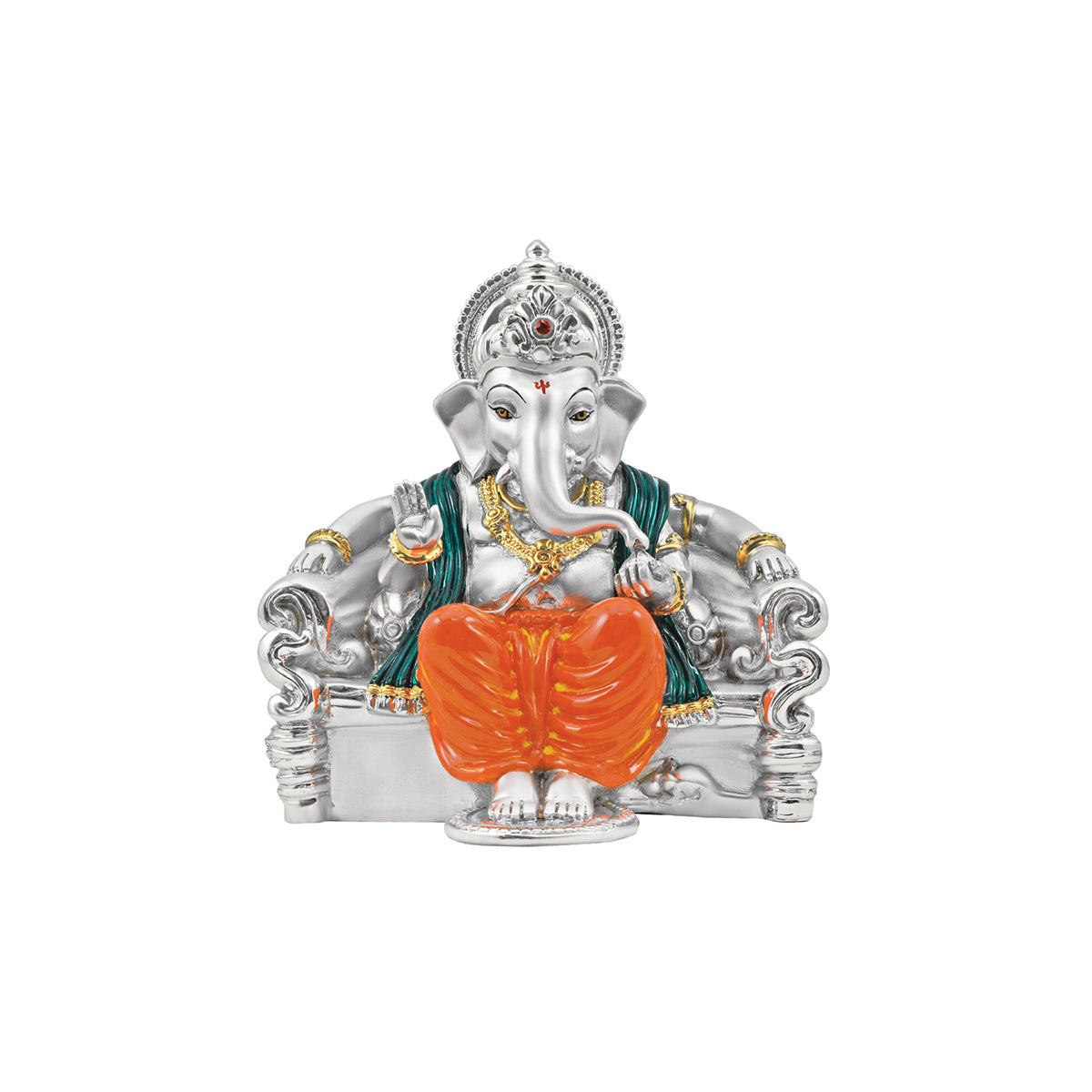 Sofa Ganesha (h-15 cm)- Colored