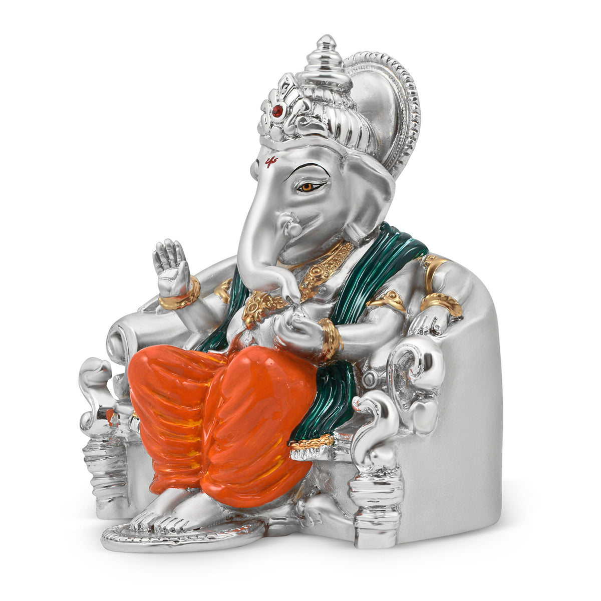 Sofa Ganesha (h-15 cm)- Colored