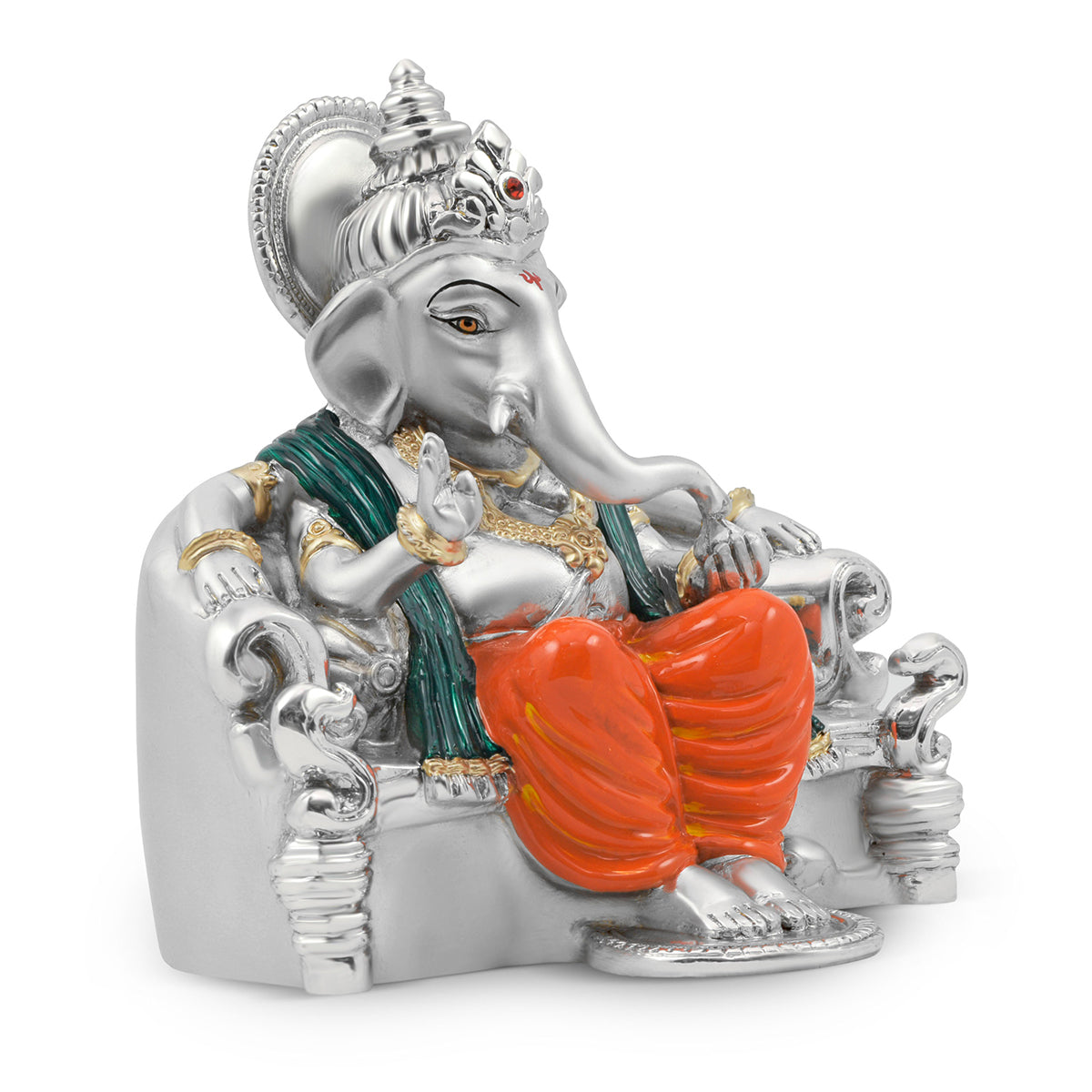 Sofa Ganesha (h-15 cm)- Colored