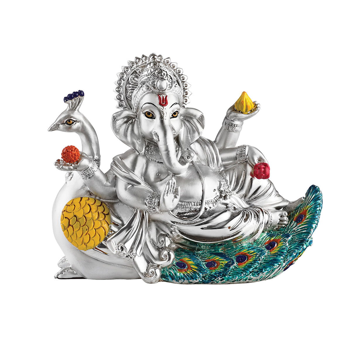Lying Ganesh on Peacock