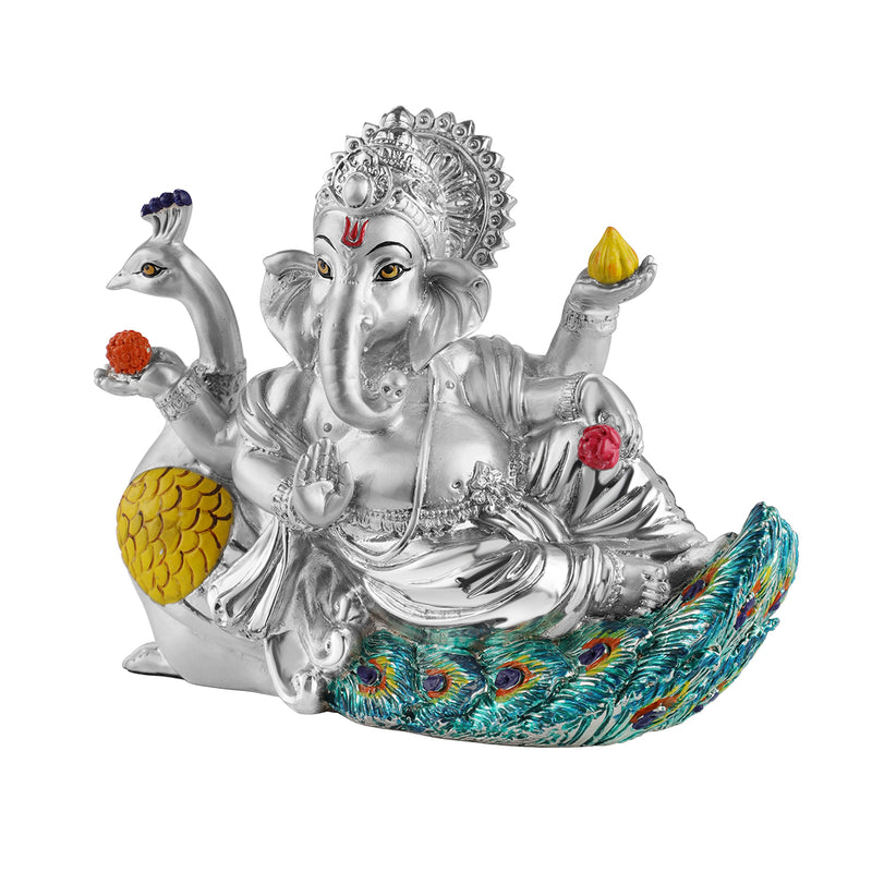 Lying Ganesh on Peacock