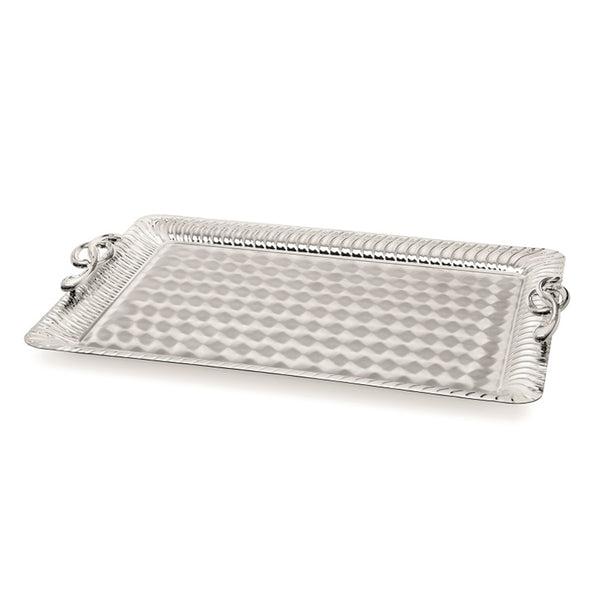 Rectangle Tray with Handle - Medium (Silver)
