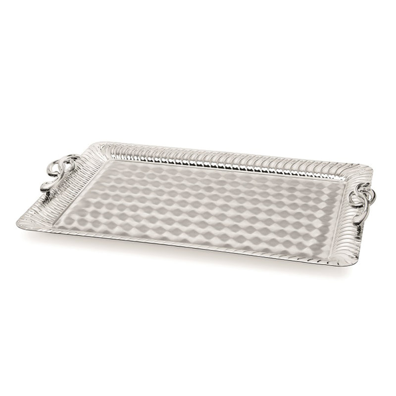 Rectangle Tray with Handle - Large (Silver)
