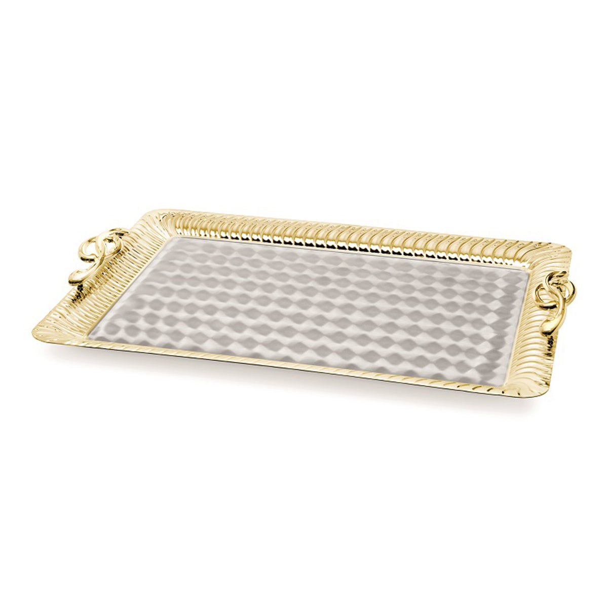 Rectangle Tray with Handle - Large (Silver / Gold) – Momentz