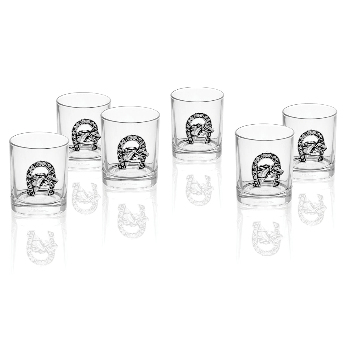 6Pcs Vodka Glasses Horse