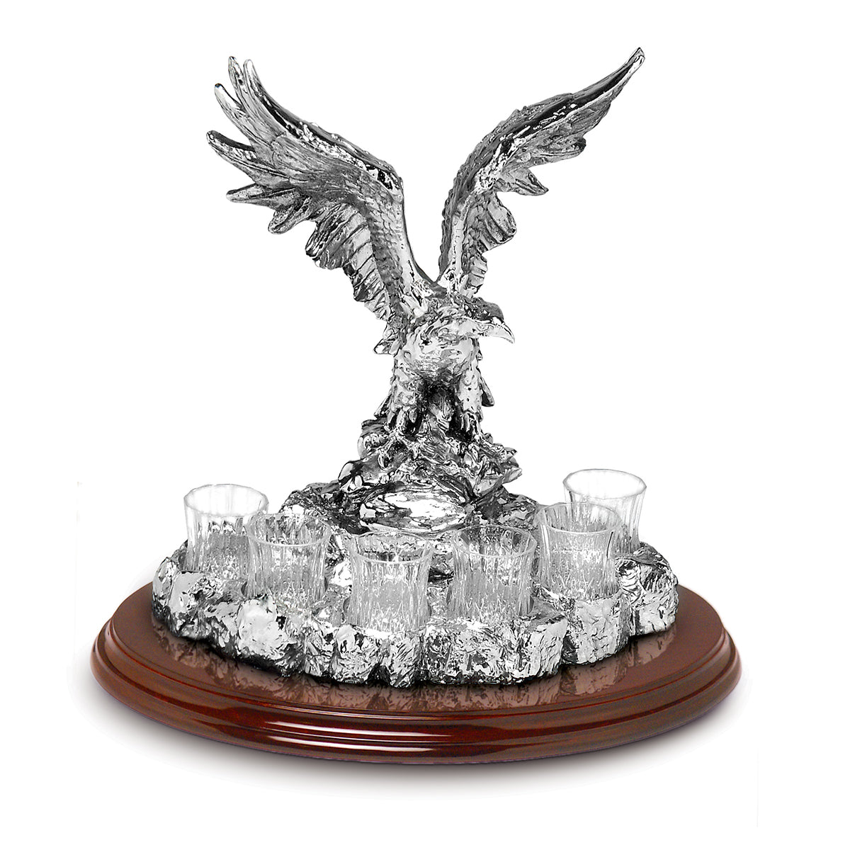 6Pc Vodka Glasse With Eagle