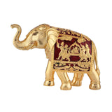 Pair of Golden Red Meena Elephant Jumbo Size
