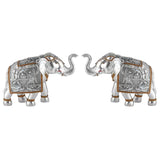 Pair of Silver Elephant Jumbo Size