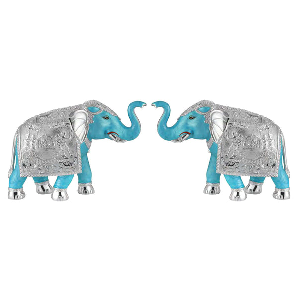 Pair of Feroza Pearl Elephant Jumbo Size