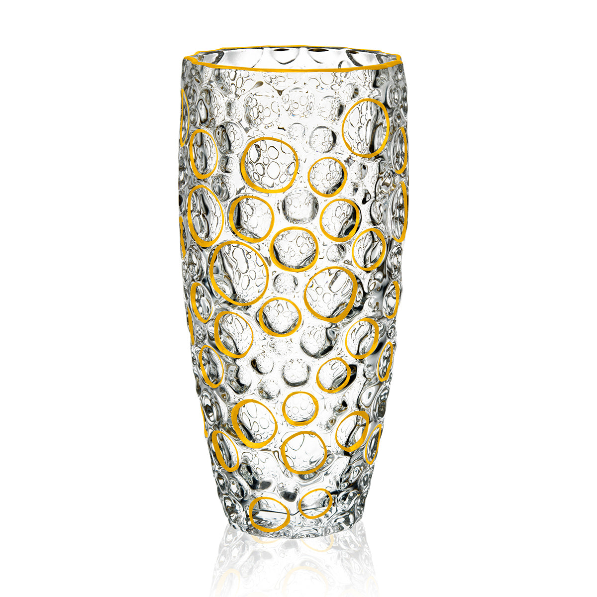 Bubble Illusion Vase With Golden Lining