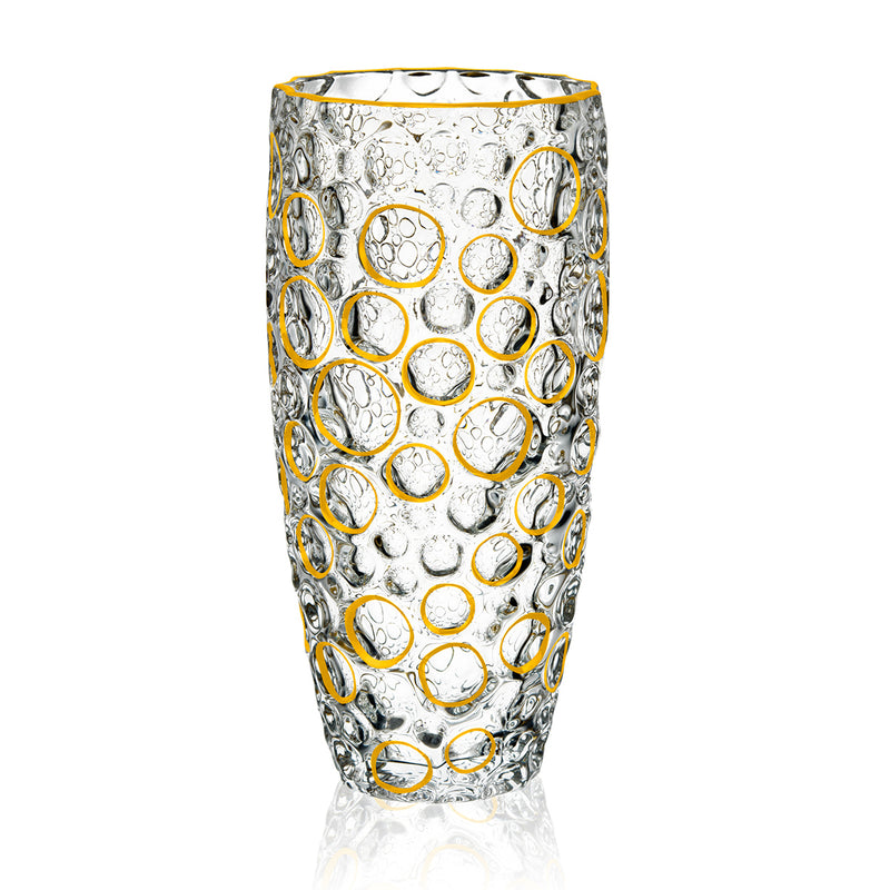 Bubble Illusion Vase With Golden Lining