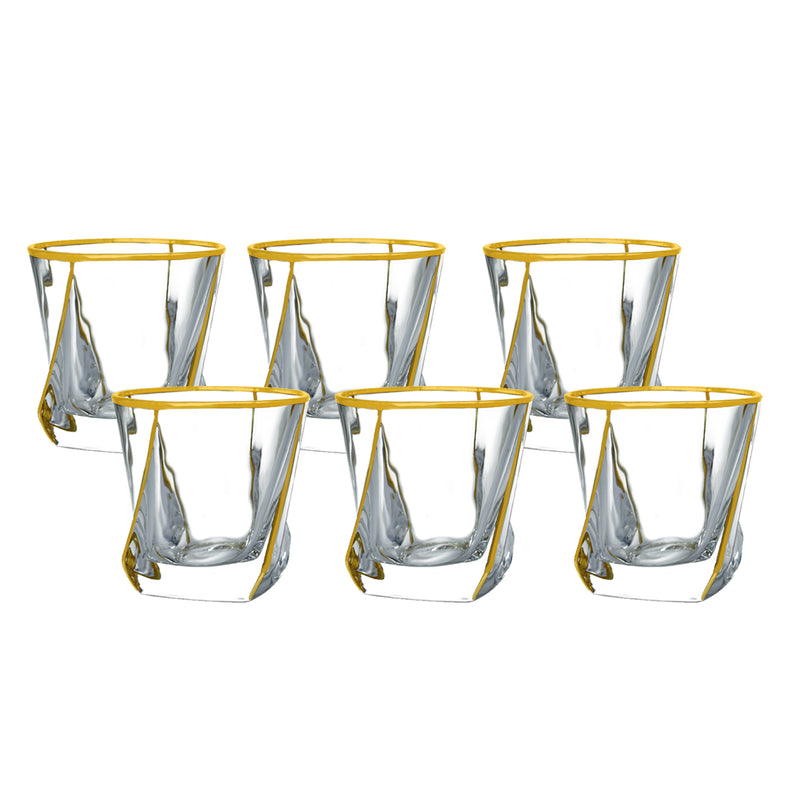 Set of 6 Elegant Whiskey Glasses